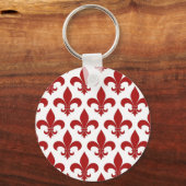 Franse vloour de lis patroon Parisian Sleutelhanger (Voorkant)
