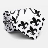 Franse vloour de lis patroon Parisian Stropdas (Opgerold)