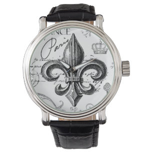 Franse vloour de lis watch Horloge