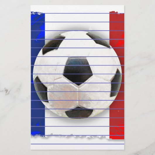 Franse Voetbal Briefpapier (Voorkant)