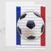 Franse Voetbal Briefpapier (Voorkant / Achterkant)