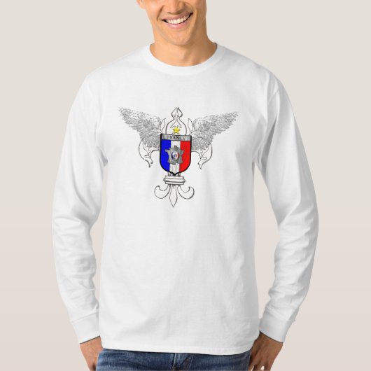 Franse Voetbal Fleur de Lis Franse vlag T-shirt (Voorkant)