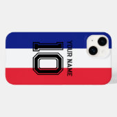 Franse voetbalfan Hoesje-Mate iPhone 14 Hoesje (Achterkant (horizontaal))