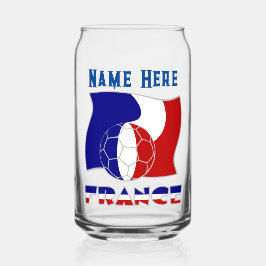Franse Voetballen vlag gepersonaliseerd Blikvorm Glas