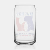 Franse Voetballen vlag gepersonaliseerd Blikvorm Glas (Achterkant)