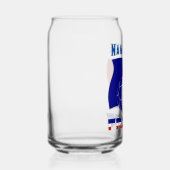 Franse Voetballen vlag gepersonaliseerd Blikvorm Glas (Rechts)