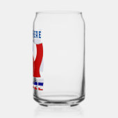 Franse Voetballen vlag gepersonaliseerd Blikvorm Glas (Links)