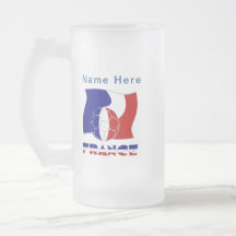 Franse Voetballen vlag gepersonaliseerd