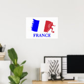 Franse voetbalvlag poster (Thuiskantoor)