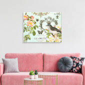  Franse Vogel met kroon uitgerekt doek Canvas Afdruk (Insitu (Woonkamer))
