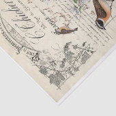 franse vogelontvangstontkoppeling tissuepapier (Detail)