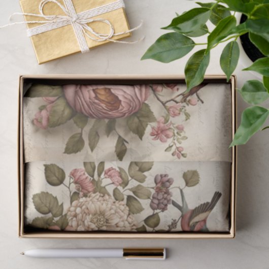  Franse vogelpest, vlinders, Tissuepapier (Geschenk)