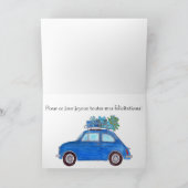 Franse vogelretro Fiat 500 Kaart (Binnen)