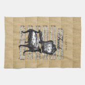 Franse voorzitter Burlap Theedoek (Horizontaal)