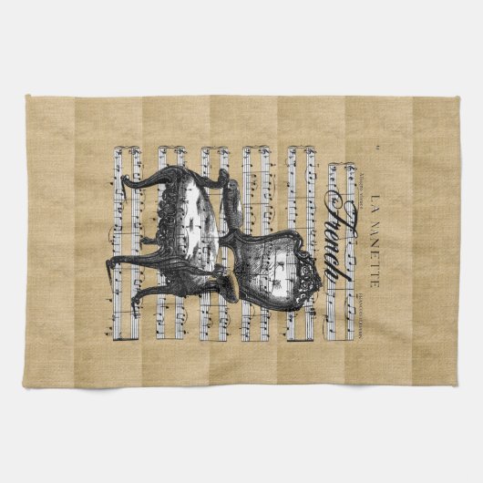 Franse voorzitter Burlap Theedoek (Horizontaal)