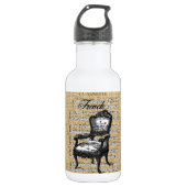 Franse voorzitter Burlap Waterfles (Voorkant)