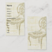 Franse voorzitter Linen Visitekaartje (Voorkant / Achterkant)