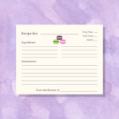 Franse Vrijgezellenfeest Macarons Recipe Kaart