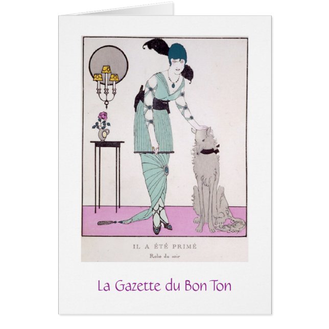  Franse vrouw en hond, (Voorkant)