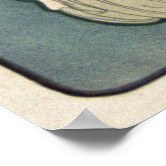 Franse vrouw met bloemen poster (Hoek)