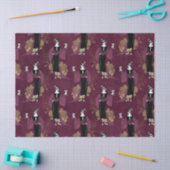 Franse  vrouw met wijn op de vuilnisbelt tissuepapier (Craft)