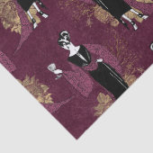 Franse  vrouw met wijn op de vuilnisbelt tissuepapier (Detail)