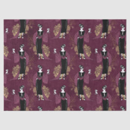 Franse  vrouw met wijn op de vuilnisbelt tissuepapier