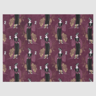 Franse  vrouw met wijn op de vuilnisbelt tissuepapier