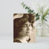  Franse vrouw met zoete kersen Briefkaart (Staand voorkant)