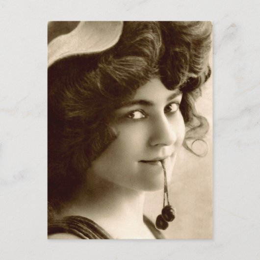  Franse vrouw met zoete kersen Briefkaart (Voorkant)