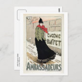 -Franse vrouw zanger Eugénie Buffet Briefkaart (Voorkant / Achterkant)