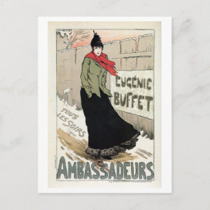 -Franse vrouw zanger Eugénie Buffet Briefkaart