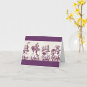 Franse vrouwen in Pet Antiek noot Kaart (Gele Bloem)