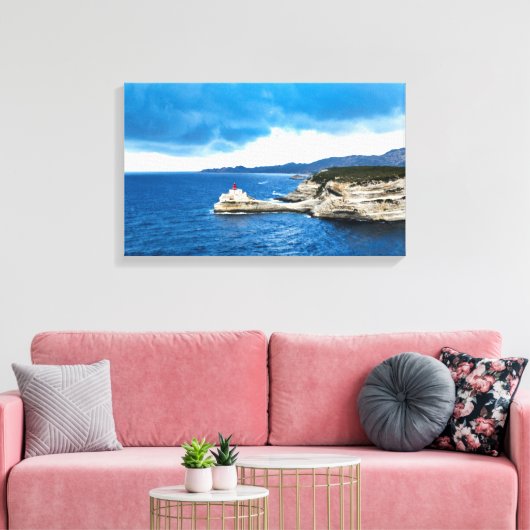 Franse vuurtoren canvas afdruk (Insitu (Woonkamer))