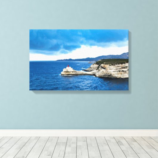 Franse vuurtoren canvas afdruk (Insitu (Houten vloer))