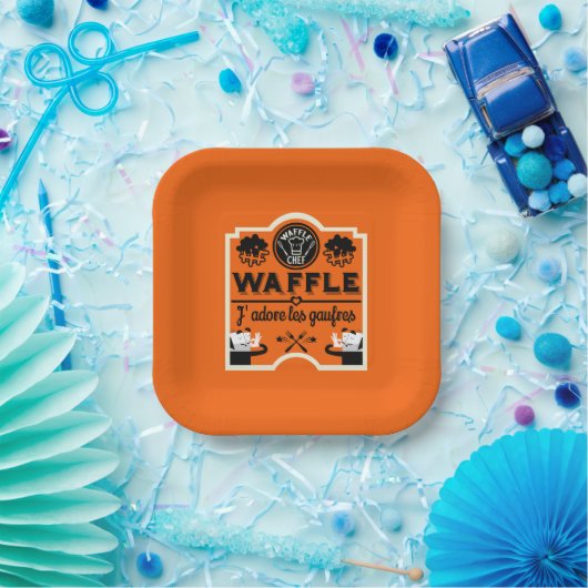 Franse wafels papieren bordje (Feest)