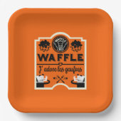 Franse wafels papieren bordje (Voorkant)