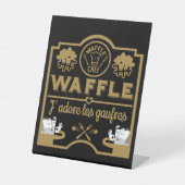 Franse wafels reclamebord met voetstuk (Voorkant)