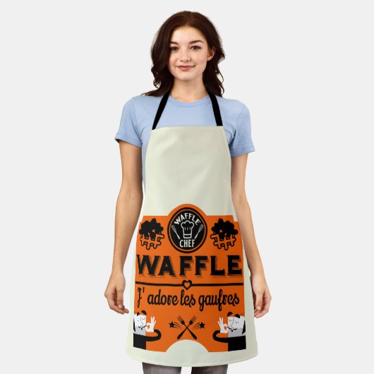 Franse wafels schort (Gedragen)