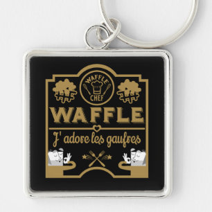 Franse wafels sleutelhanger