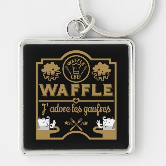 Franse wafels sleutelhanger (Voorkant)