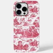 Franse wagen van Dawn Toile de Jouy-Pink Case-Mate iPhone Case (Achterkant)