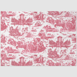  Franse wagen van Dawn Toile de Jouy-Pink Tissuepapier