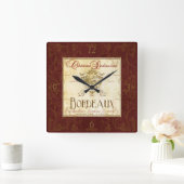  Franse wandklok met etiket op wijn (Huis)