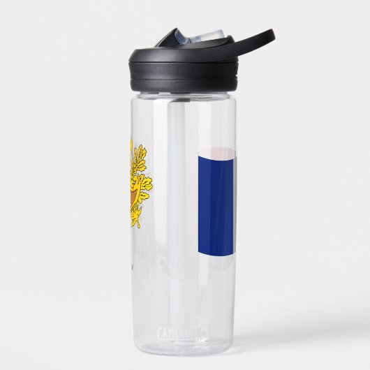 Franse wapenschild, vlag, Frankrijk Waterfles (Links)