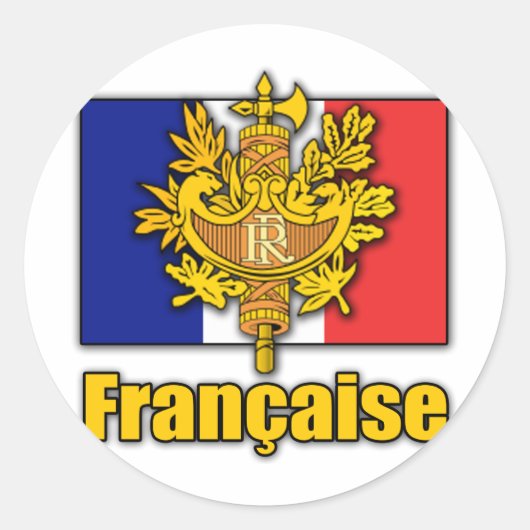 Franse wapenstilstand ronde sticker (Voorkant)