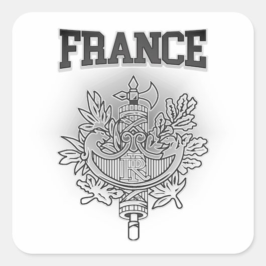Franse wapenstilstand vierkante sticker (Voorkant)