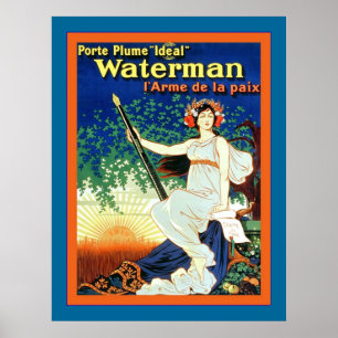 Franse Waterman Pen ~  Adverteren Poster