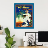 Franse Waterman Pen ~  Adverteren Poster (Thuiskantoor)