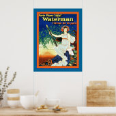 Franse Waterman Pen ~  Adverteren Poster (Keuken)